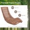 Outdoor Rocking Chair Acacia Wood Patio Sun Lounger Ergonomic High Back Rocker